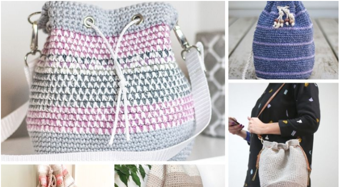 Drawstring Crochet Bags Patterns